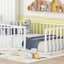 Metal Floor Bed Frame With Fence And Door