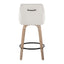 Hannah - Transitional Fixed Height Counter Stool With Swivel With Round Footrest (Set of 2)