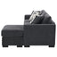 Pacheco - Upholstered Sleeper Sectional Chaise Sofa With Pocket Coils And Reversible Cushions - Dark Gray
