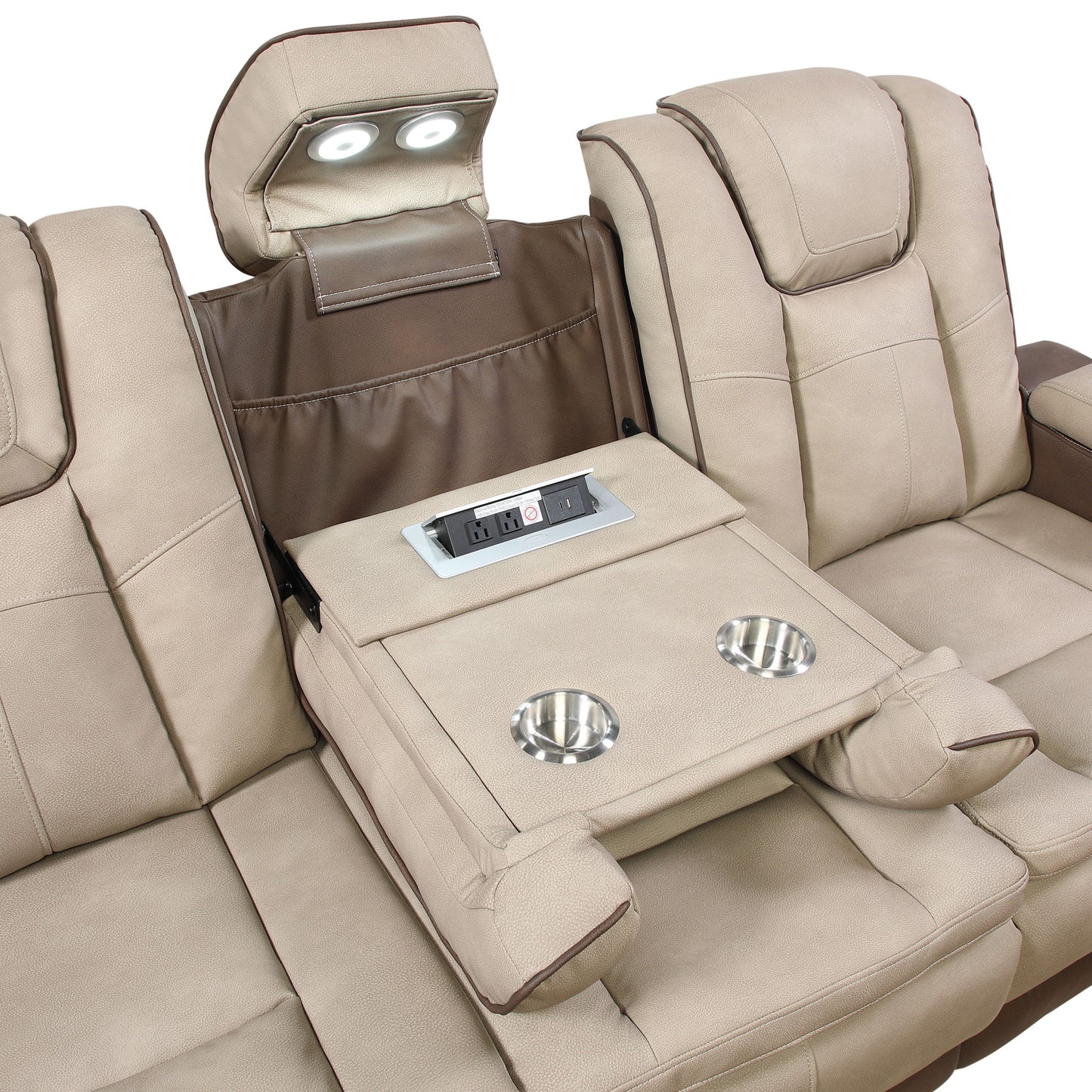 Bruno - Power Reclining Living Room Set With LED Lighting