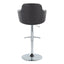 Boyne - Contemporary Adjustable Barstool With Swivel & Rounded T Footrest (Set of 2)