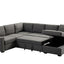 Ketterman - 4 Piece Upholstered Sectional - Dark Gray