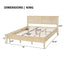 Classic Platform Bed Frame With Panel Headboard