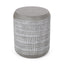Outdoor Side Table With Cylindrical Shape - White