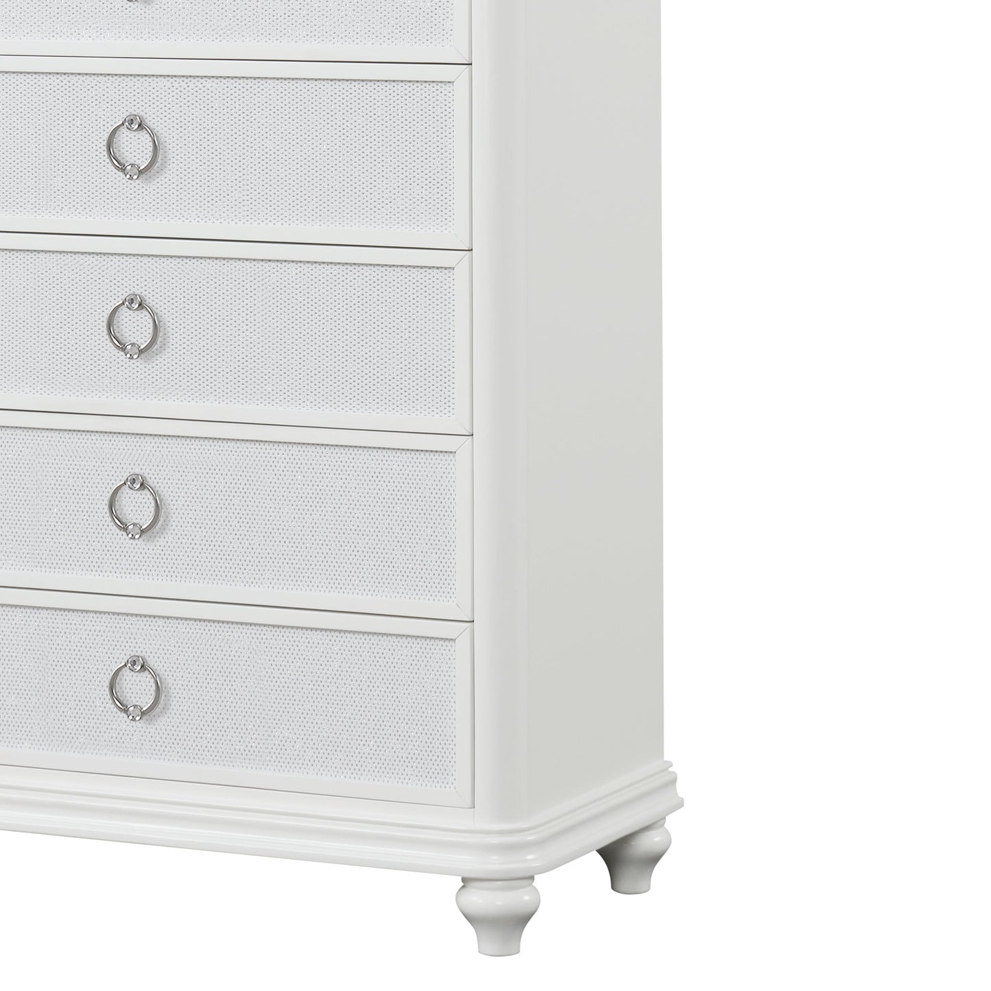Abigale - 5 Drawer Chest With LED Lighting - White