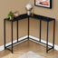 Corner Accent Console Table For Entryway, Unique L-Shaped Design