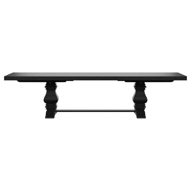 Extension Dining Table Set With Expandable Table With Upholstered Wingback Chairs