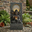 Zen - Outdoor Buddha Waterfall Fountain - Black