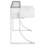 Serrano - 2 Drawer Writing Desk With Polished And Tempered Glass Hutch - Glossy White