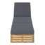 Chaise Lounge Set With Cream 3 Fold Cushion, 3 Position Adjustable Backrest