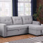 Upholstered Pull Out Sectional Sofa With Chaise