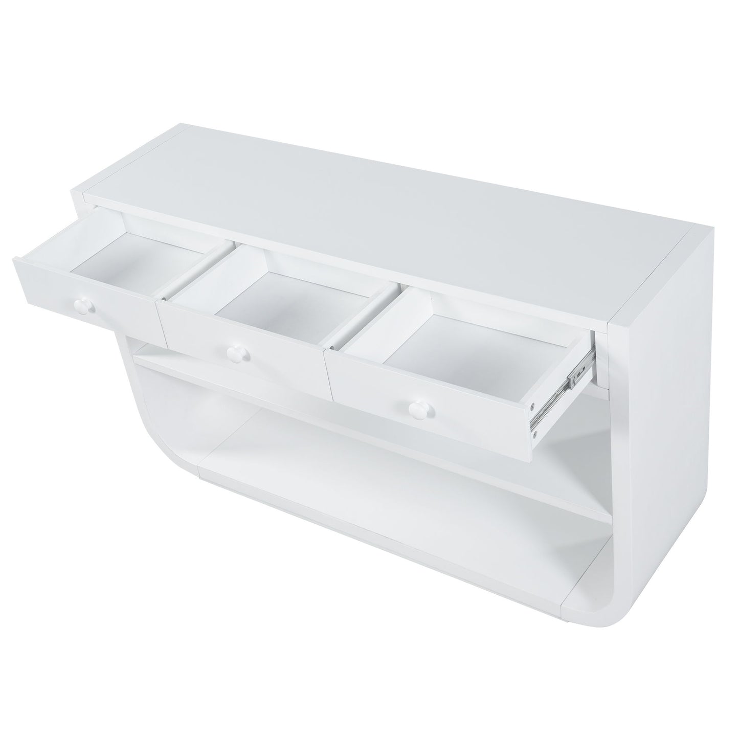 Console Table With 3 Soft Close Drawers & 2 Open Shelves