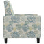 Upholstered Push Back Recliner Chair For Living Room - Blue