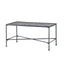 Luna - Outdoor Iron Coffee Table - Black Brush Silver
