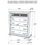 Randall - 5 Drawer Chest - White