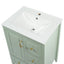 Retro Bathroom Vanity With Sink, Soft Closing Cabinet & Drawers