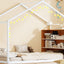 Bed House Frame With Shelves And Lights