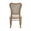 Classic Retro Dining Chair (Set of 2) With Rattan Backrest - Dark Brown / Beige
