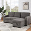 Estelle - Fabric Reversible Sleeper Sectional With Storage Chaise Drop-Down Table 2 Cup Holders And 2 USB Ports