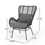 Modern Aesthetic Outdoor Rattan Accent Chair With Metal Legs