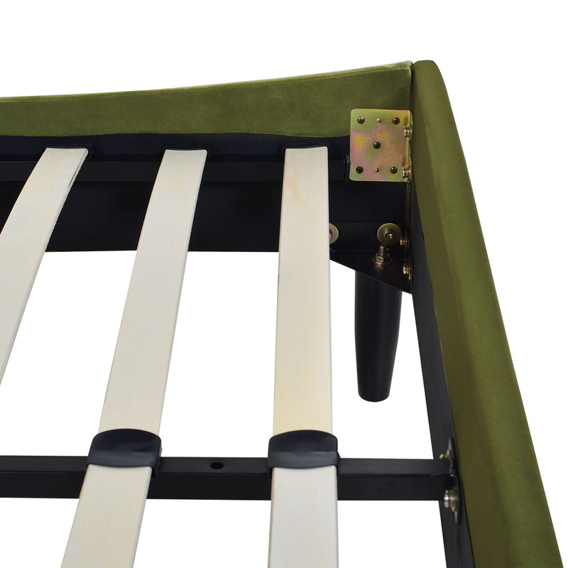 Aspen - Juego de cama de plataforma moderno con cabecero capitoné vertical