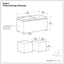 Avalon - 5 Piece Storage Ottoman, Contemporary