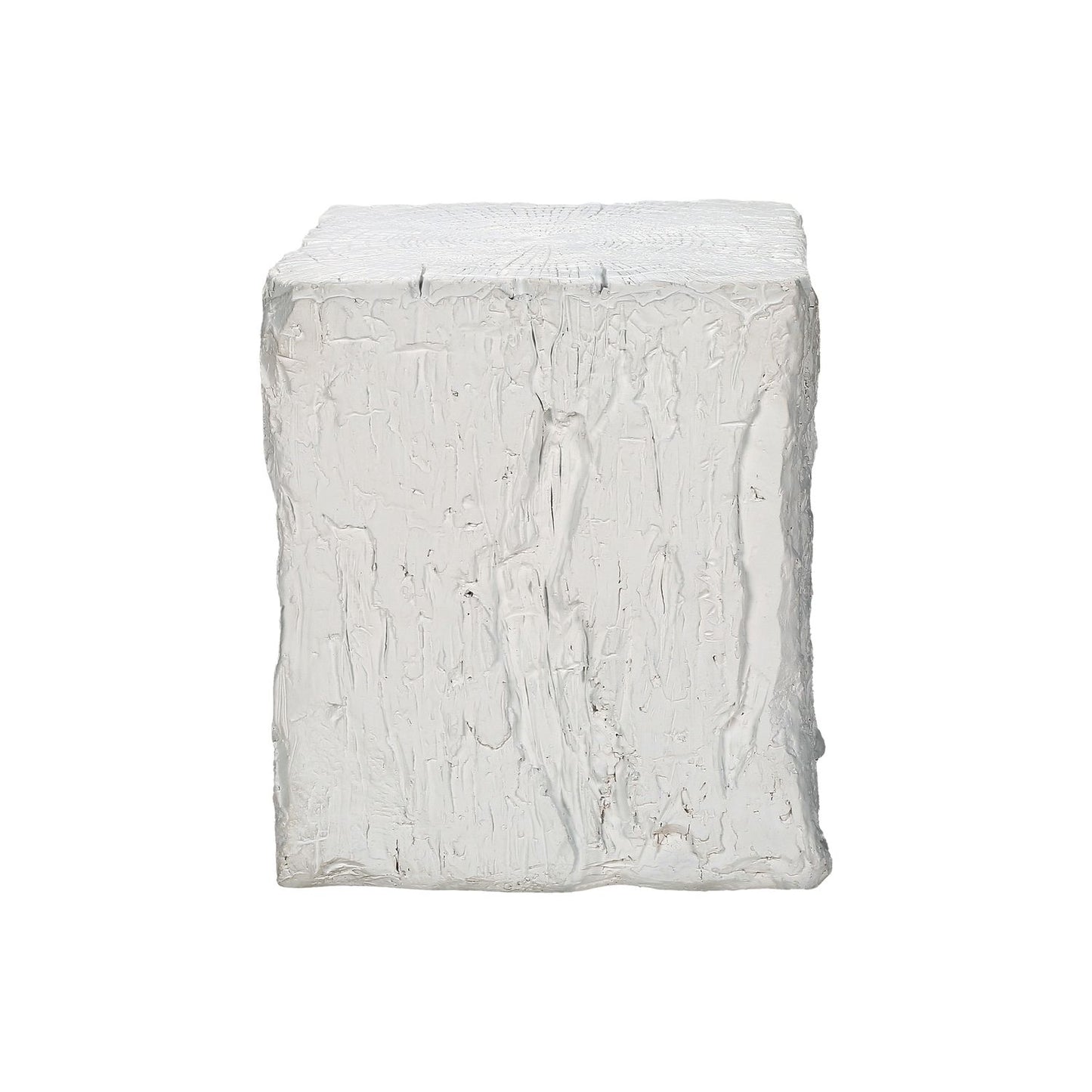 Square Accent Table, Indoor Outdoor - White
