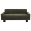Modern Loveseat Sofa, 2 Seater With Square Arms For Living Room