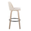 Toriano - Mid-Century Modern Fixed Height BarStool With Round Footrest (Set of 2)