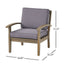 Peyton Club Chair Outdoor Seating Acacia Wood 32.25 X 28.00 X 31.25"