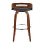 Cassis - Contemporary Fixed Height Barstool With Swivel With Round Footrest (Set of 2)