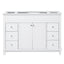 Bathroom Vanity Cabinet Only, 6 Soft Close Drawers & Double Doors With 2 Tier Shelves - White