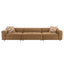 Modular Sofa Set With 2 Matching Toss Pillows - Chocolate