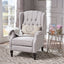 Armchair Recliner With Pushback Mechanism And Wingback Design