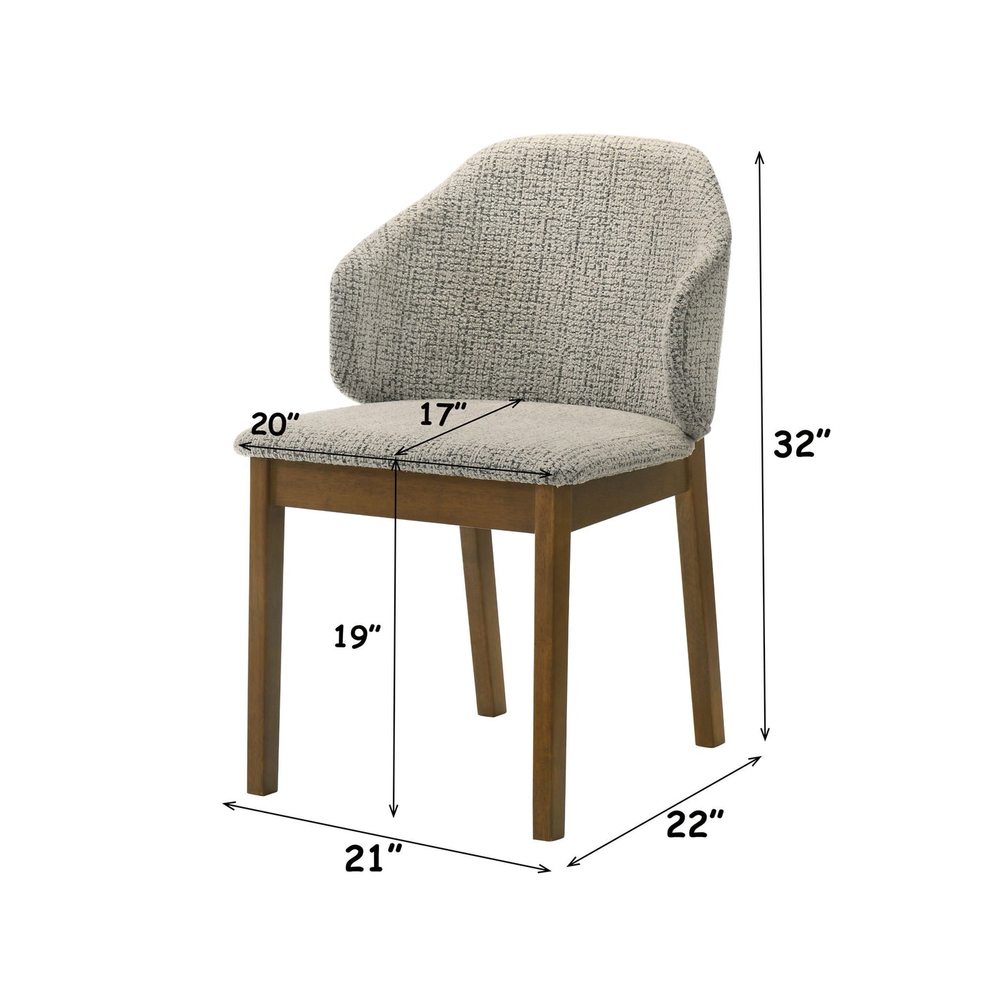 Oleia - Side Chair (Set of 2) - Multi / Walnut
