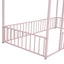 Metal Bed House Bed Frame With Fence