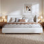 Modern Upholstered Bed Frame With Wingback Headboard