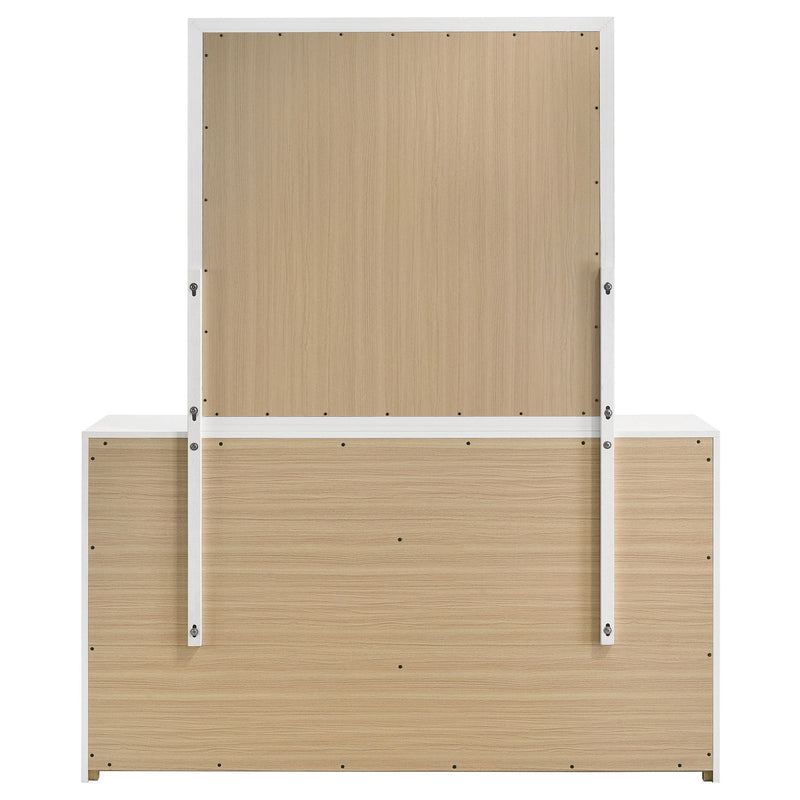 Lauryn - 6 Drawer Dresser With Mirror - Gloss White