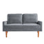 Loveseat Sofa, European Style With Sleek Design, Modern & Vintage Flair, Upholstered 2 Seater Couch