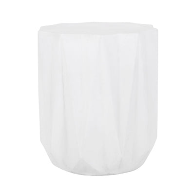 Outdoor Lightweight Concrete Side Table - Antique White