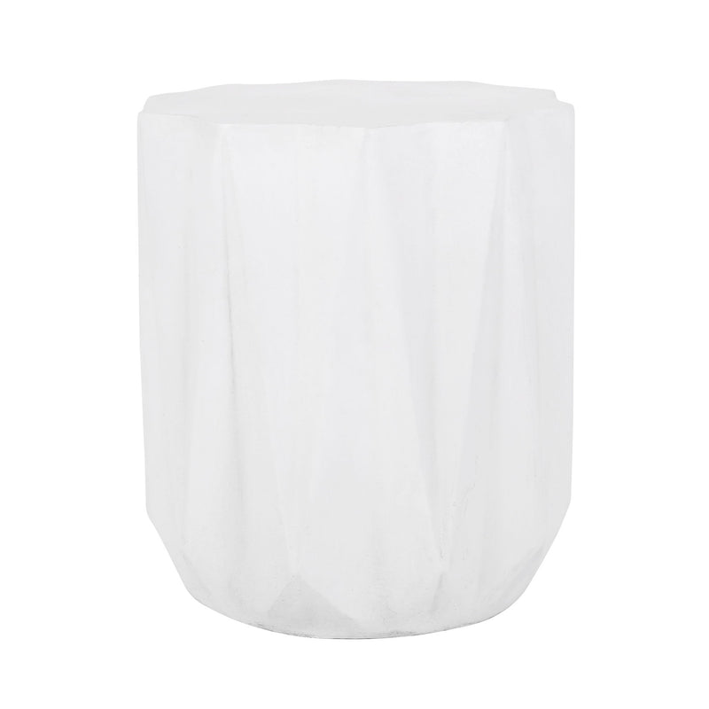 Outdoor Lightweight Concrete Side Table - Antique White