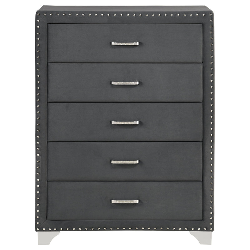 5 Drawer Bedroom Chest With Crystal Pulls