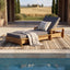 Chaise Lounge With 3 Fold Cushion Set, 3 Position Adjustable Backrest