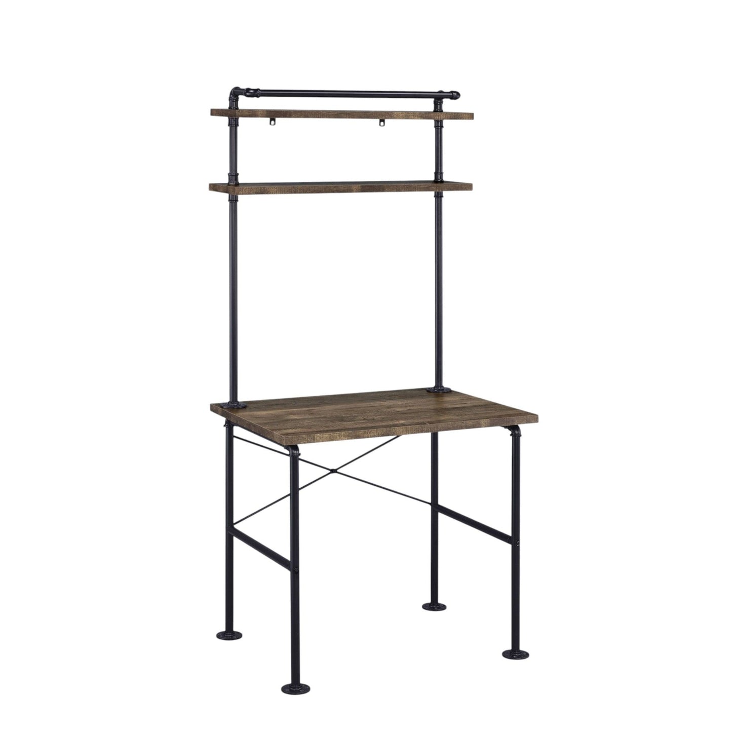 Ensata - Rustic Writing Desk - Black / Oak