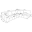 Florence - Upholstered L Shaped Sectional Sofa - Amber