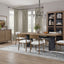 Double Pedestal Table Latte - Light Brown