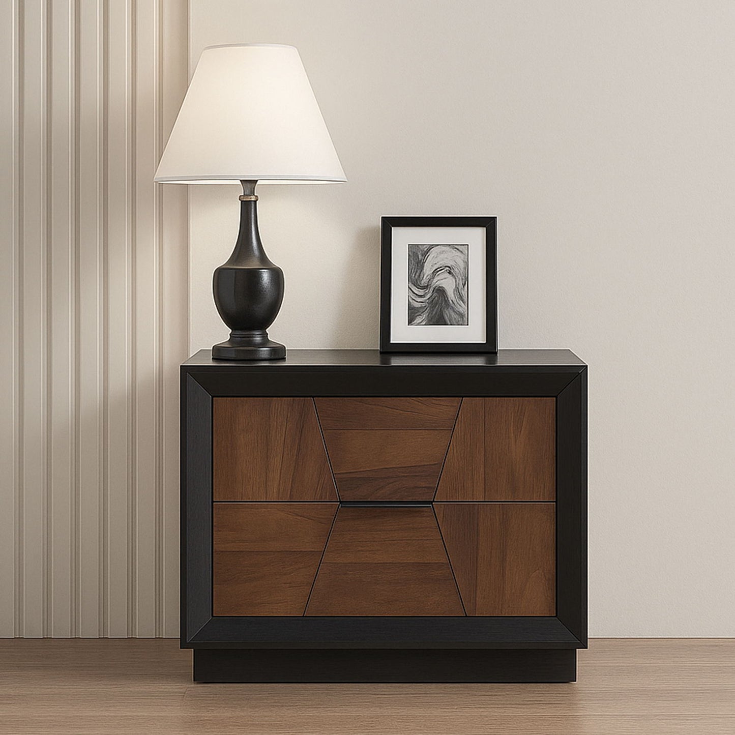 Houston - 2 Drawer Nightstand - Walnut