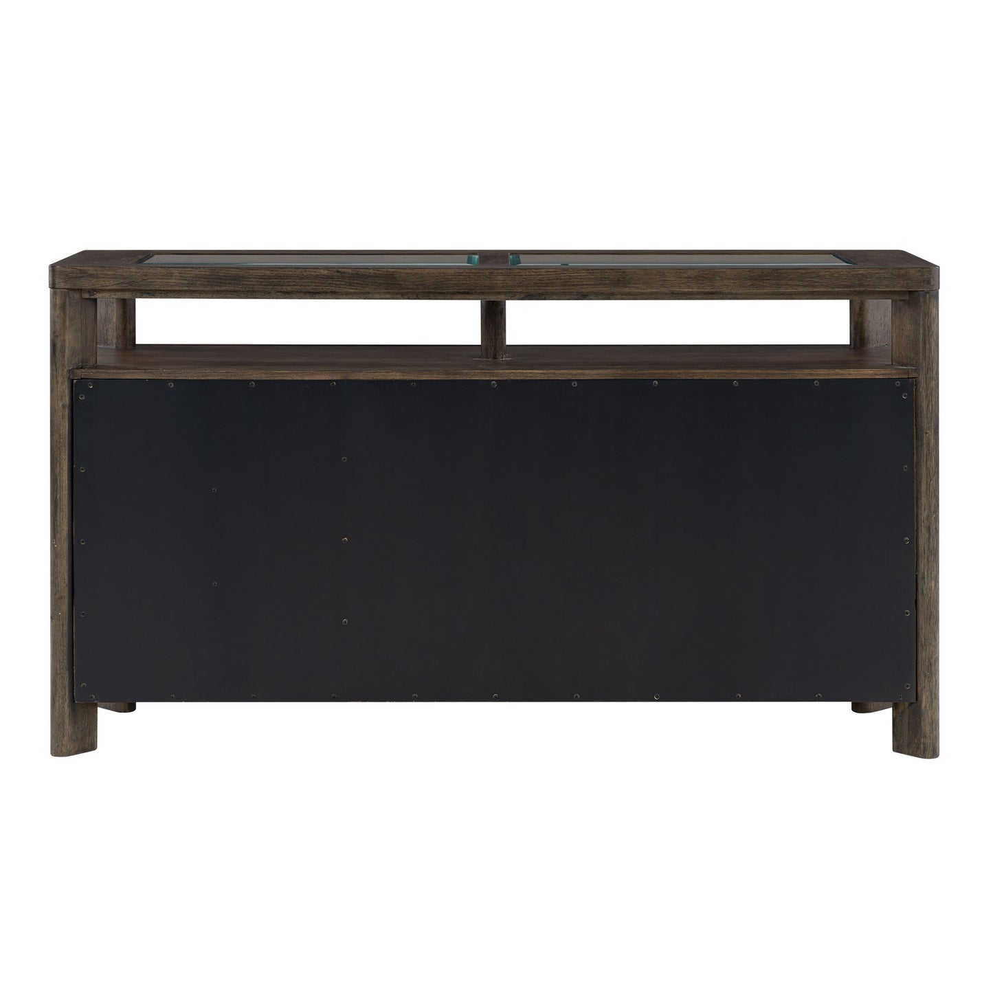 Side Server With Glass Inlay - Dark Oak