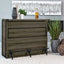 Garrison - 5 Shelf Home Bar Wine Cabinet With Stemware Racks And 12 Bottle Wine Storage - Oak
