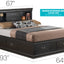 Traditional Style Bookcase Storage Bed